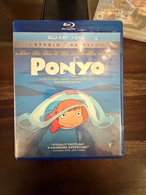 Ponyo Studio Ghibli Blu-ray DVD Combo Pack 2 Disc Set Hayao Miyazaki Movie