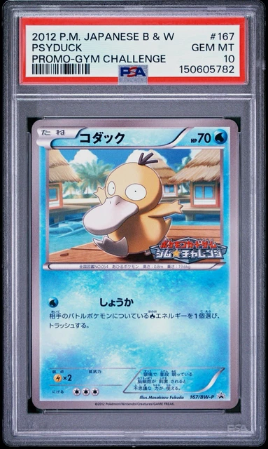Pokemon 2012 Japanese BW-P Promo Psyduck Gym Challenge #167/BW-P PSA 10