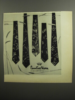 1952 Countess Mara Neckties Advertisement - Five Different Styles