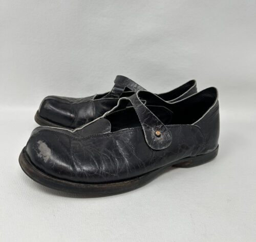 CYDWOQ Mary Jane Shoe Size EU 37.5 Black Leather … - image 1
