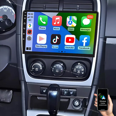 Apple Carplay Car Stereo Radio GPS MP5 WiFi Player For 2007-2012 Dodge Caliber