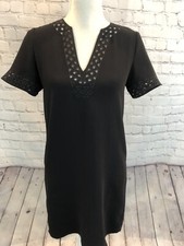 Madewell Ballad Tunic Dress Black Eyelet F8760 Womens 00