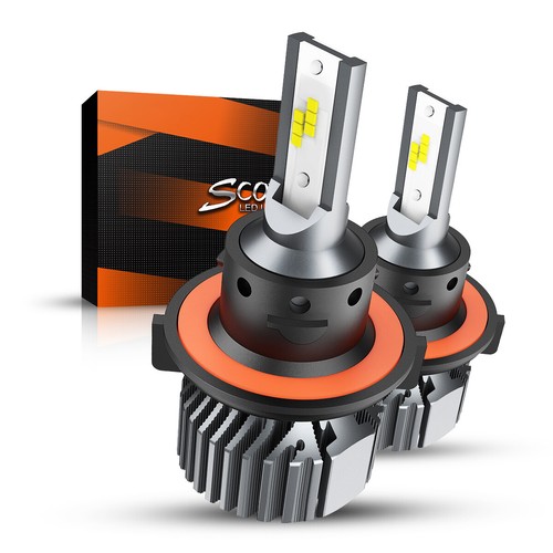 LED Headlights Bulbs Conversion Kit 9008 H13 High/Low Beam Bright White - 第 1/8 張圖片