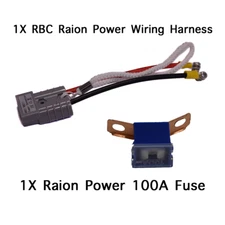 Raion Power Wire Harness & 100A Fuse Replacement for RBC7 APC SUA1500ICH