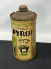 Vintage Pyroil Oil Can 32 Ounces Cone Top LaCrosse Wisconsin