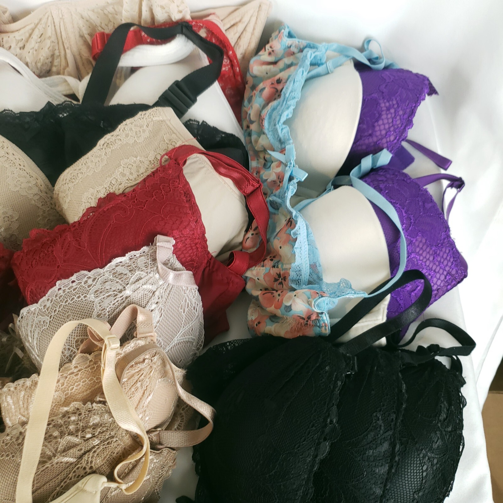 Damage Bra Mixed Bra Lot of 26 Olga Free People Natori Damaged For Repurpose or ...