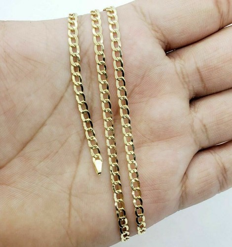 10K Yellow Gold Cuban Curb Link Chain 