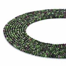 Natural Ruby Zoisite Faceted Rondelle Beads 1x2mm 2x3mm 15.5" Strand