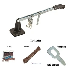 Uni-Pull Stud & Tab Leverage Bar Pulling Tool Kit with studs and wire.