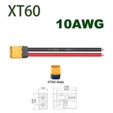 Ebike Li-Ion Battery Solar Panel Extension Cable Wire XT60 Male Connectors Wire