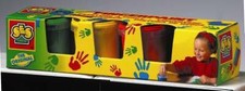 SES Fingerfarben Set Basic 4 Farbt&ouml;pfchen Malfarben Kinderfarben je 150ml