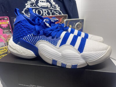NEW ADIDAS TRAE YOUNG 2.0 MEN'S SIZE 12.5 ROYAL BLUE & WHITE ITEM HO3839