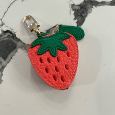Strawberry Faux Leather Coin Purse/Bag Charm