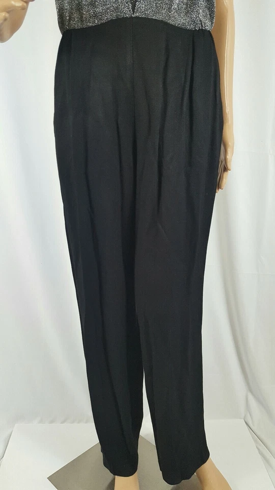 Mono de una pieza vintage años 80 para mujer plateado metálico brillo manga corta Foto 3 de 4