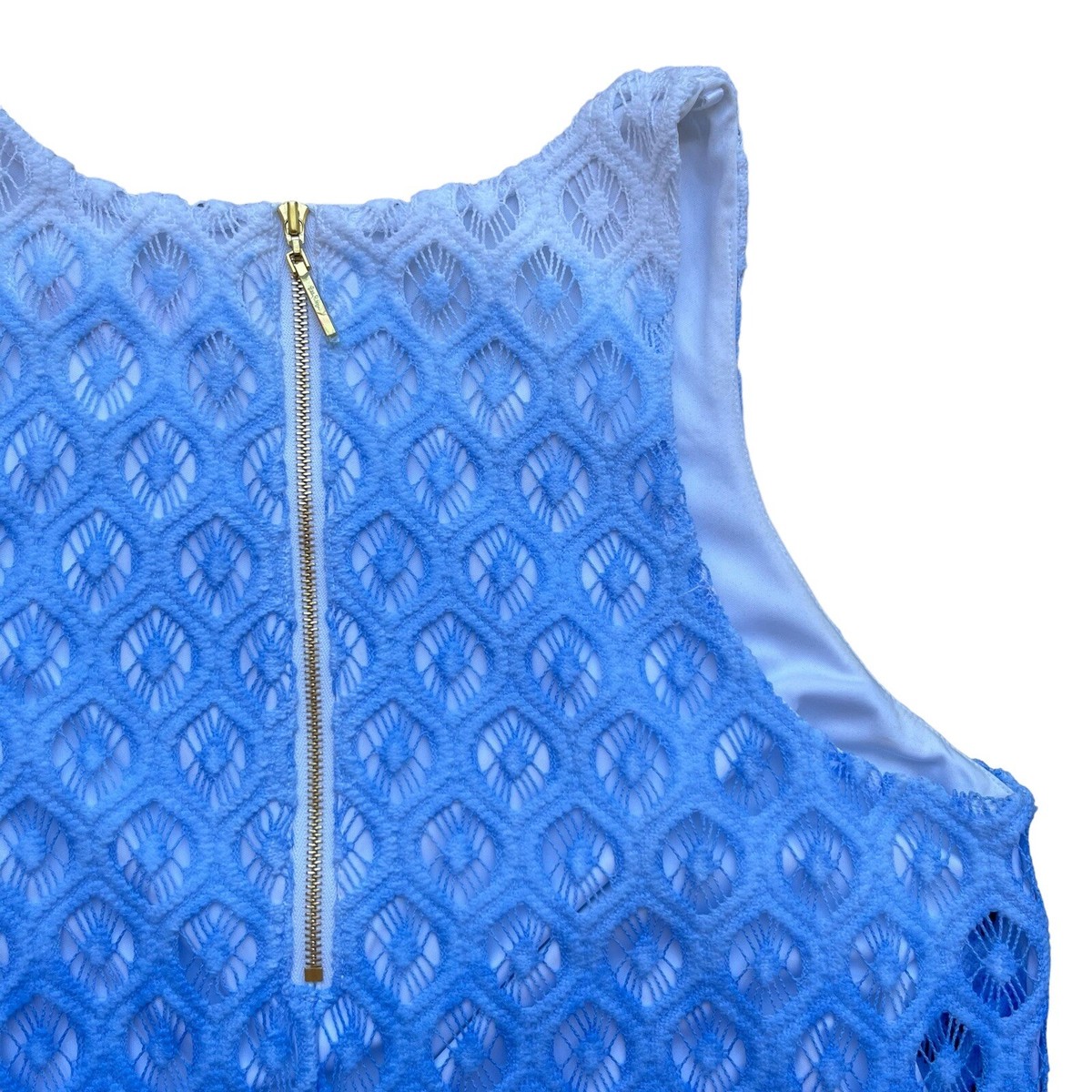 Lilly Pulitzer Womens S Marquette Shift Dress Blue Ombre Tassel Crochet |  eBay