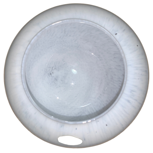 VTG MURANO STYLE APOTHECARY CANDY JAR WHITE PEARLIZED ITALIAN ART GLASS MCM - Picture 3 of 12