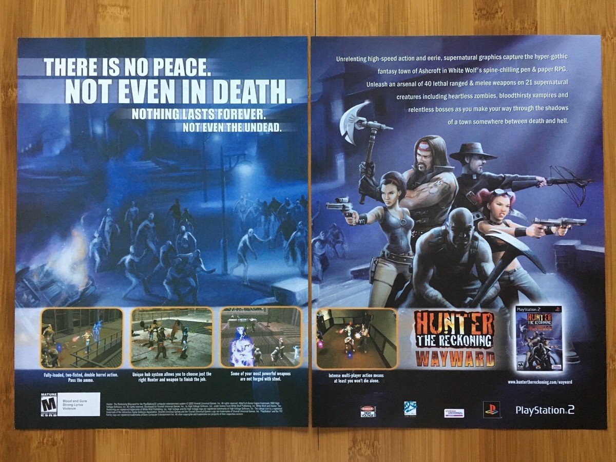 Hunter the Reckoning: Wayward PS2 Xbox 2003 Print Ad/Poster