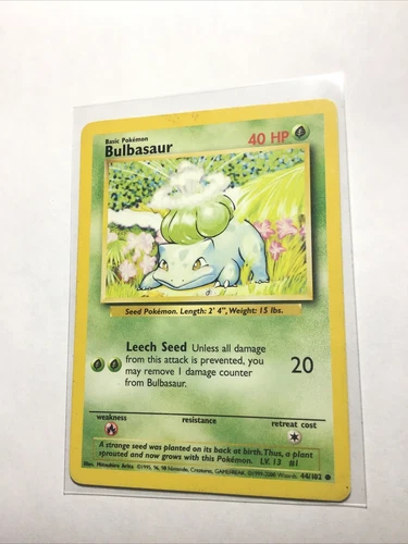 BULBASAUR - 44/102 - Base Set - 4th Print - 1999-2000 - Pokemon Card - PL