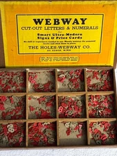 WEBWAY CUT-OUT LETTERS AND NUMBERS Sign Maker HOLES-WEBWAY CO.