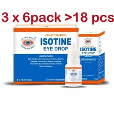 18 x Isotine Eye Drops Pure Herbal and 100 Genuine  Trusted worldwide 10ml.
