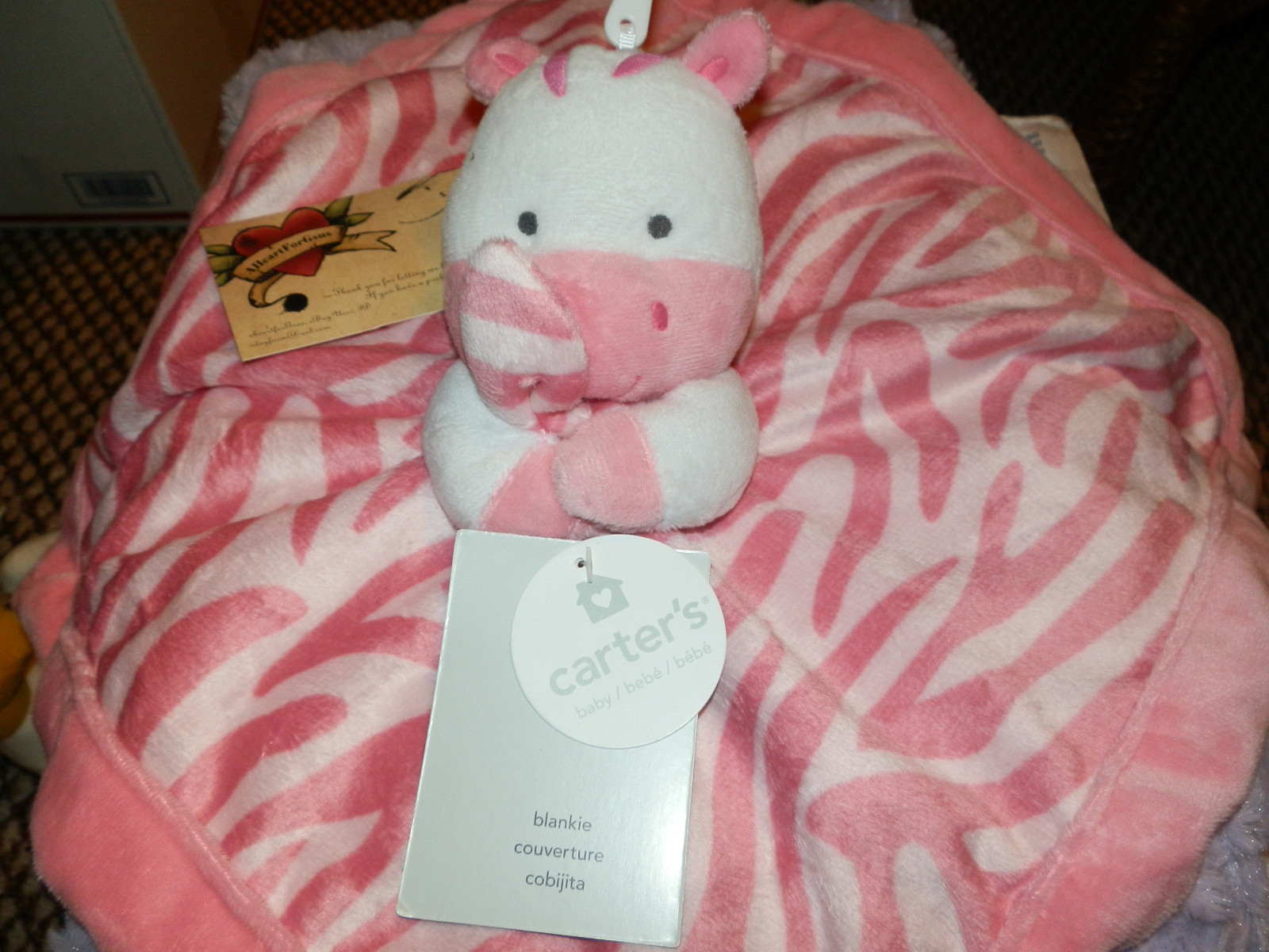 pink fox security blanket