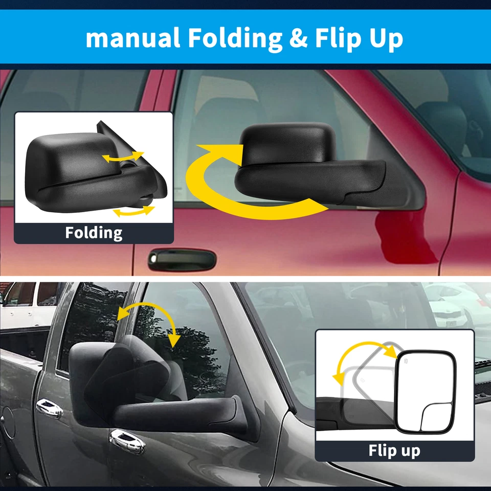 Espejo retrovisor lateral eléctrico térmico para pasajero Dodge RAM 1500 2002-2008 03-09 2500 3500 Foto 2 de 4