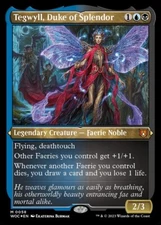 MTG Commander WOE *FOIL-ETCHED* *THICK STOCK* M Tegwyll Duke of Splendor #0058