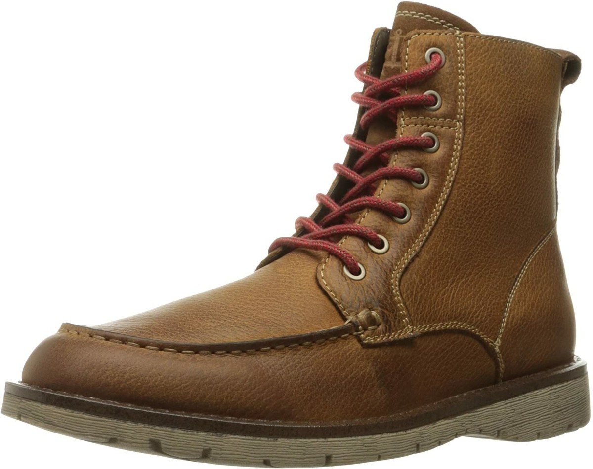 Dockers Mens Size 7 Evanston Leather Boots Tan Engineer 