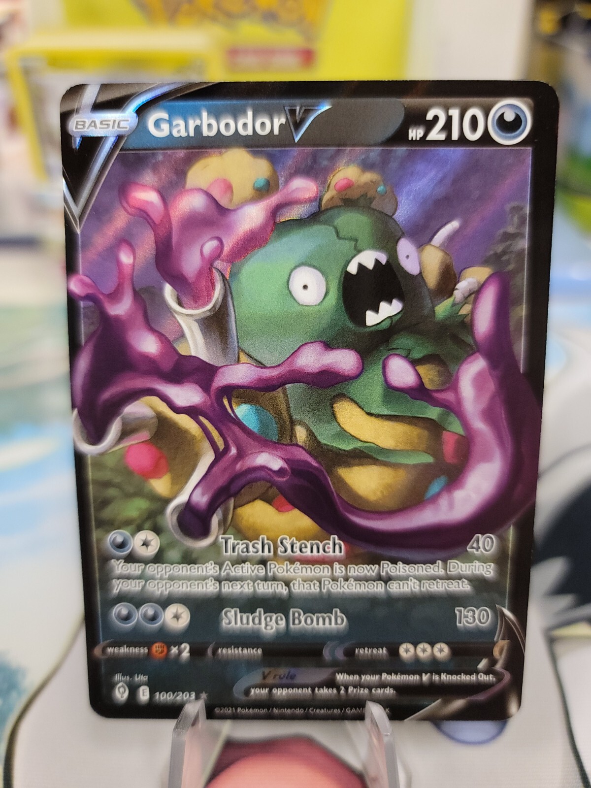 Pokémon TCG Garbodor V Evolving Skies 100/203 Holo Ultra Rare - MINT!