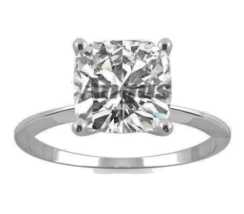 💖 Atemberaubender Moissanit-Ring 2,28 kt Kissenschliff | 14 Karat Weißgold Verlobung 💞