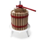 12L Presse à fruits incl. torchon pour pressoir vin fruit chêne cidre de pommes