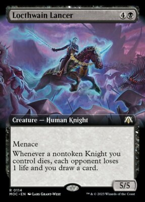 x1 Locthwain Lancer - Extended Art R MTG Commander: March of the Machine M/NM, E