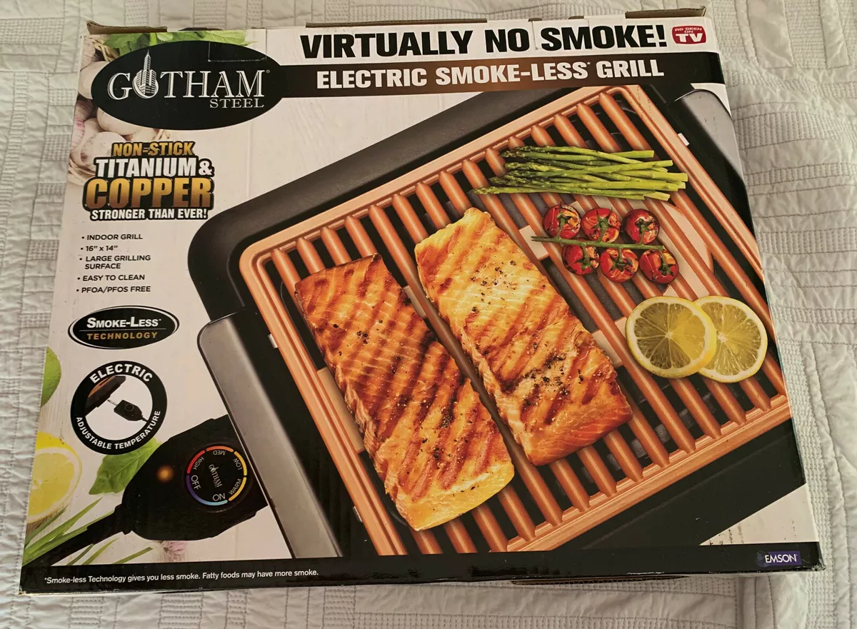 Gotham Steel Copper Non-stick Indoor Electric Smokeless Grill