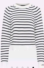 Image of FRENCH CONNECTION Lillie Mozart Stripe Jumper SIZE L NEW WITH TAGS ON 
