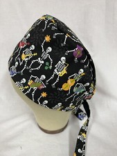 Men/Women Surgical Scrub Cap Lined Skeleton Band Music 100 Cotton