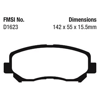 Pastillas de freno delanteras EBC DP32134C Redstuff cerámica bajo polvo para Mazda CX-5 2013-2016 Foto 4 de 4