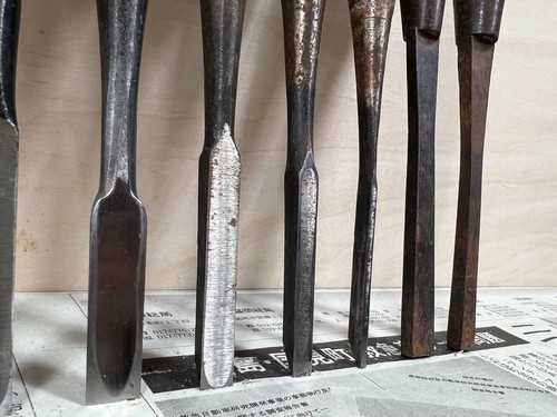 Vintage Japanese Chisel 12set Nomi /Hand Plane Saw Iron Hammer Hand Tool/d66 - Picture 20 of 21