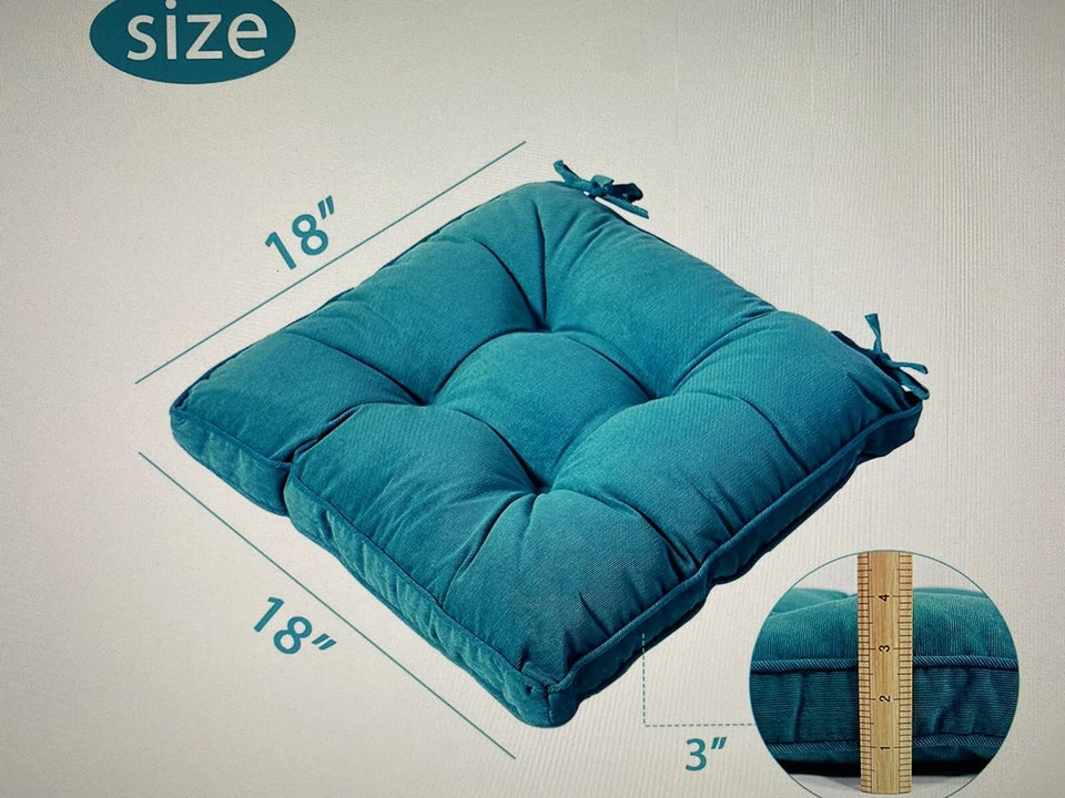 Cojines para silla FURLIDE con lazos (juego de 2 cada uno) Foto 3 de 3