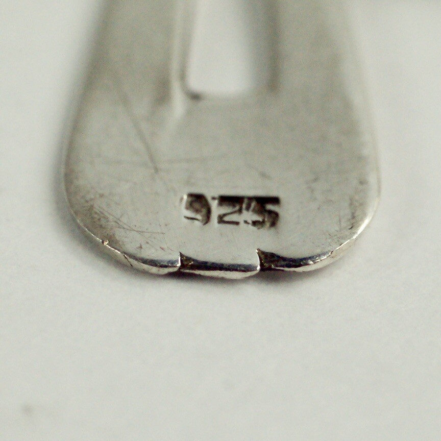 sterling silver simple flat open cross hook drop … - image 5