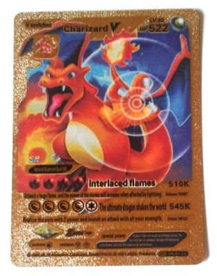2022 CHARIZARD V SRL07-03 EVOLUTION GOLD FOIL FULL ART FAN ART VARIATION (F)