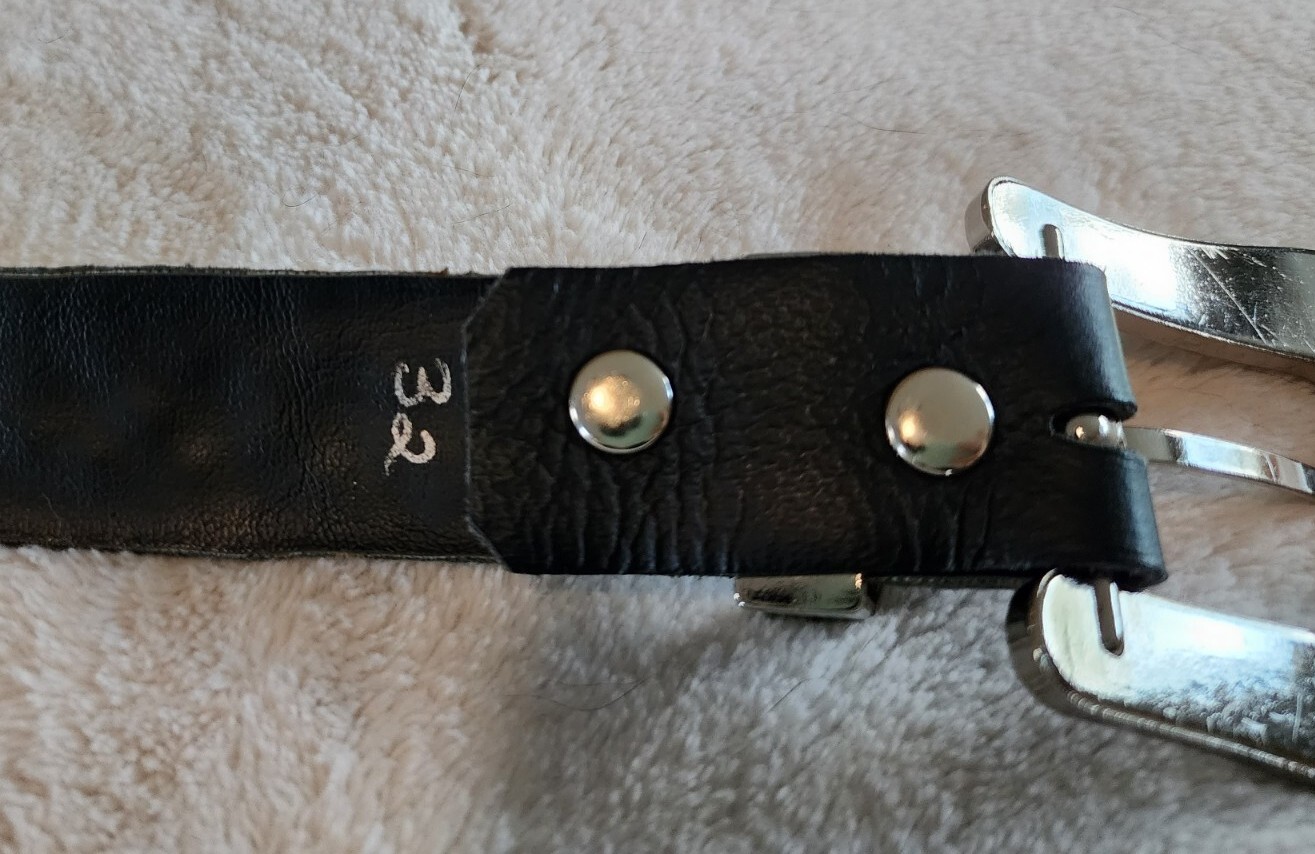 Kippy's Black Rhinestone Bling and Silver Leather Belt Size 32 eBay