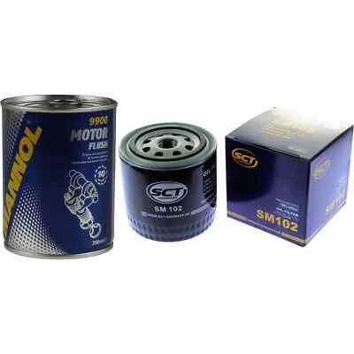Original Sct Filtre à Huile Sm 102 + Moteur De Flush Nettoyant pour Nissan NP300 - Photo 1/4