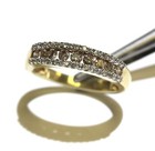 10k yellow gold .47ct white brown diamond fancy anniversary band ring 2.8g 6.25 — photo 8