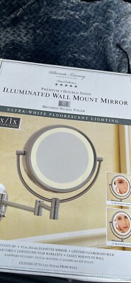 ULTRA-WHITE FLUORESCENT LIGHTING Wall Make Up Mirror