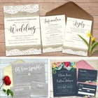 Wedding /Evening invitation Set, - RSVP cards, Poem cards and Info cards (W1)