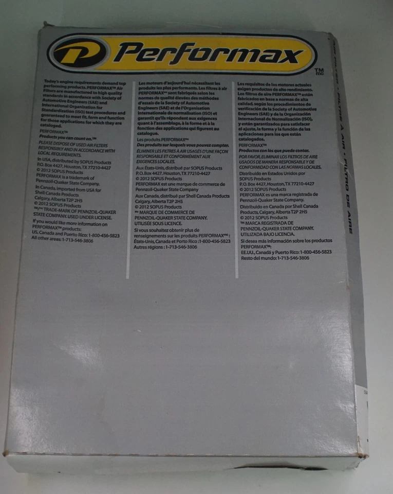 Filtro de aire Performax PAF5517 PZA-452 PA-452 CA9525 para modelos seleccionados de Kia Sorento Foto 2 de 3
