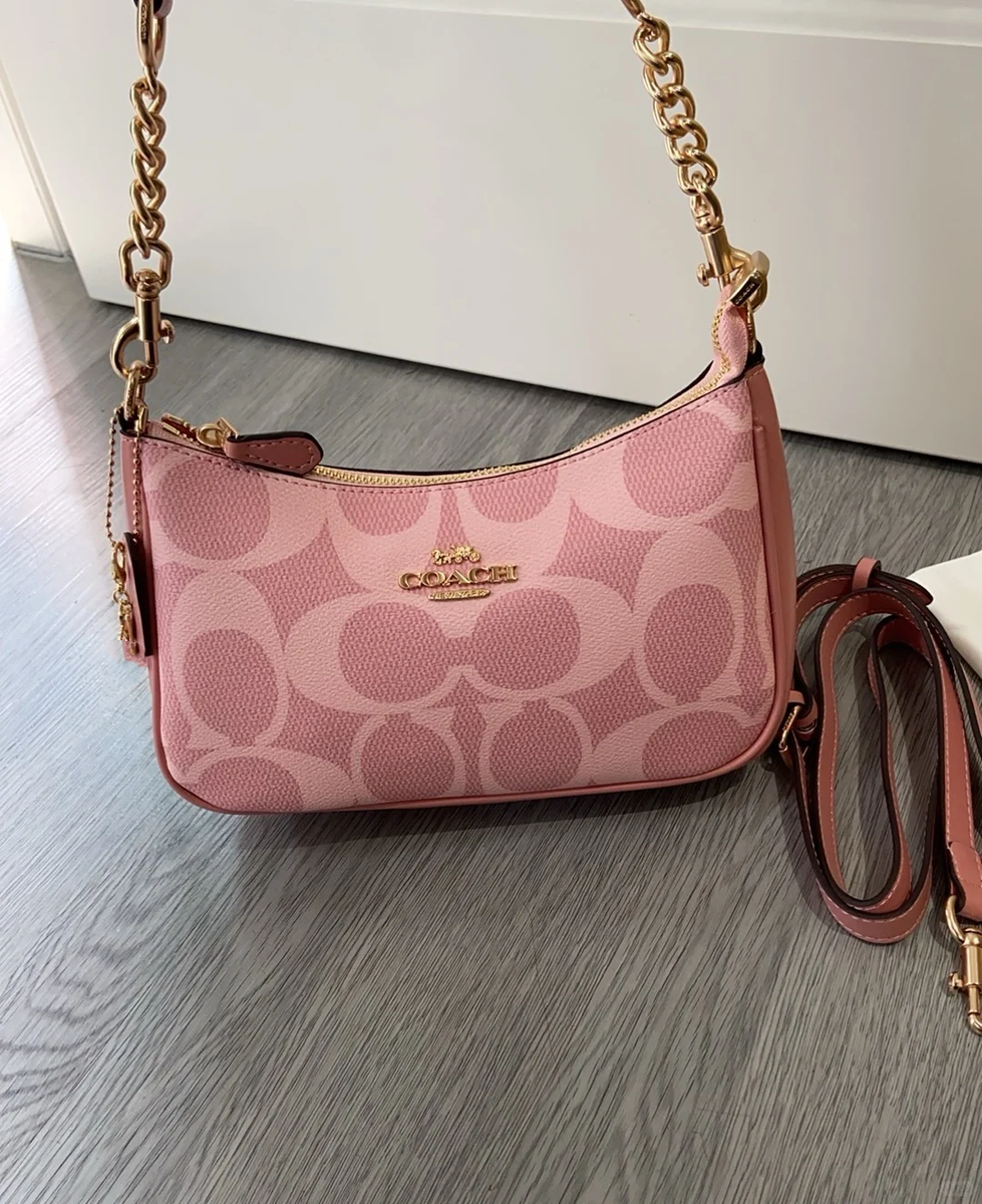 バッグ COACH signature one shoulder bag pink coach signature one