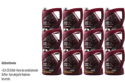 12x 4 Liter Original MANNOL Getriebeöl MTF-4 Getriebeoel 75W-80 Gear Oil