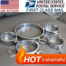Binding Set Adjustable Metal Spreader Bar Handcuffs Ankle Cuffs Shackle Rod