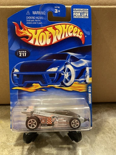 Vintage 2001 Hot Wheels Collector #217 SHADOW JET Silver Chrome 5sp New